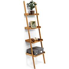 Relaxdays Wooden Bamboo Book Shelf