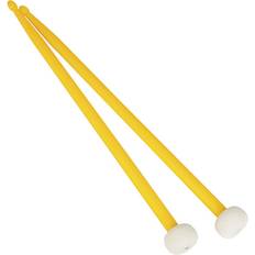 Yellow Drumsticks Tlily 2Pcs Drum Mallet 42.3cm Length,Nylon Felt Drum Stick,Anti- Bass Percussion Sticks,Double-Sided Drumsticks,Yellow