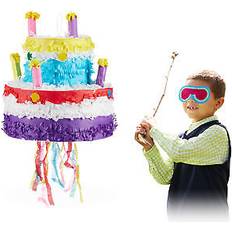Piñate Relaxdays Pignatta A Forma Di Torta Di Compleanno