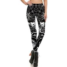 Leggings Ocultica Leggings Gothic di - Animal Symbol - Donna - Nero/Bianco