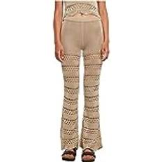 Bronze - Femme Vêtements Urban Classics Legging évasé tricot au crochet femme - Beige