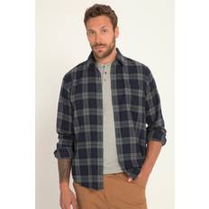 JP1880 JP 1880 Herren große Größen Übergrößen Menswear L-8XL Karohemd, Langarm, Flanell, Kentkragen, Modern Fit Navy blau 820474130-6XL