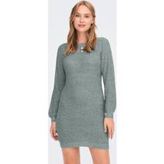 Blau - Damen Kleider Only JdY JDYWHITNEY Megan L/S Boat Dress KNT NOOS