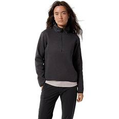 Arc'teryx Damen Pullover Arc'teryx Women's Covert Zip Neck Fleece jumper XS, black/grey