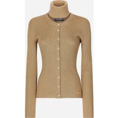 Dolce & Gabbana Beige Cardigans Dolce & Gabbana Wool and cashmere cardigan combined_colour