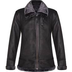 Clothing Infinity Leather Men's Black Sheepskin Aviator Pilot Flying Jacket