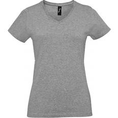 Viscose T-shirts Sol's Imperial V Neck T-Shirt Grey
