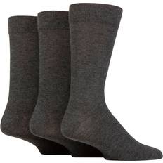 Glenmuir Pair Charcoal Classic Bamboo Plain Socks Men's 711 Mens Grey