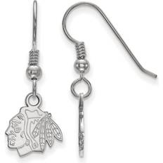 LogoArt Sterling Silver NHL Chicago Blackhawks Dangle Earrings instock E18058