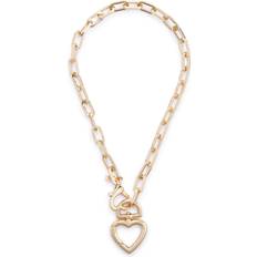 Heart Chain Necklace Gold