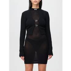 Lana Cárdigans Heron Preston Carabiner Knit Cardigan Woman Black