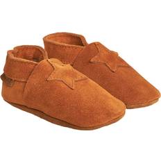 Sko En Fant Elastic Slipper Wildleder Leather Brown braun