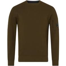 CP COMPANY Jumpers CP COMPANY Diagonal Raised Fleece Lens crew neck sweatshirt ivy_green