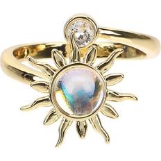 HOMEMAXS Open Adjustable Ring Aesthetic Fashion Ring Sunflower Fidget Ring for Women