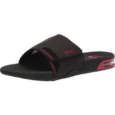 Men - Thong Slides Reef Mens Fanning Slide Sandals Black/Red