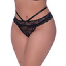 Seda Ropa Peek-a-Boo Cheeky Panty - Black