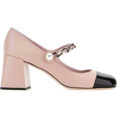 Miu Miu Pink Heels & Pumps Miu Miu Woman Pink Leather Pumps