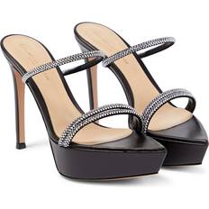 Gianvito Rossi Luksus Sort Krystal Sandaler - Sort