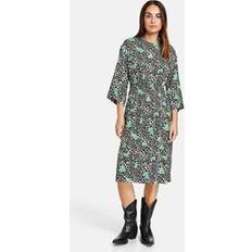 Taifun Knee Length Printed Dress With Back Zip Detail Green