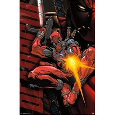 BrainBoosters Deadpool Jump Print Poster