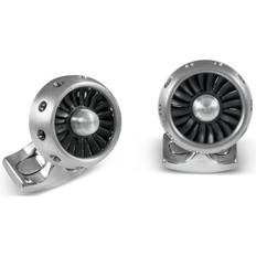 Grey Cufflinks Deakin & Francis Cufflinks Aluminium Jet Turbine Engine Silver