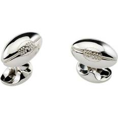 Hombre Gemelos de puño Deakin & Francis Cufflinks Rugby Ball Silver