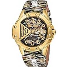 Just Cavalli Men Wrist Watches Just Cavalli Analog Quarz mit Leder Armband JC1G260L0035