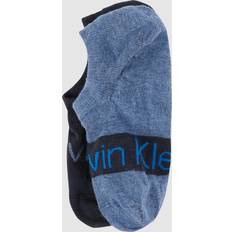 Calvin Klein Stretch Socks Calvin Klein Mens Denim Melange Branded High-Cut Pack of Two Stretch-Cotton-Blend Socks - Denim Melange