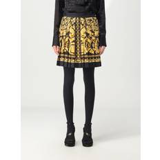 Silke/Siden Kjolar Versace Barocco high-rise pleated silk miniskirt multicoloured