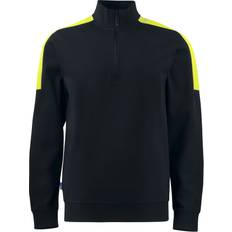 ProJob Mens Half Zip Sweatshirt Black/Yellow