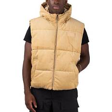 Karl Kani Gilet Karl Kani Rubber Signature Corduroy Puffer Vest - Sabbia