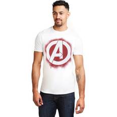 Avengers Herr T-shirts Avengers Mens Stencil Logo T-Shirt Military Green