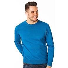 Clothing CastlePoint Crew Neck Knitted Jumper Blue