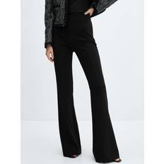 Clothing Mango Bell Long Flared Trousers, Black