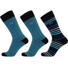 CR7 Cristiano Ronaldo 3-Pack Striped Mens Socks Black Fabric 7-11