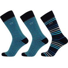 Cristiano Ronaldo 3-Pack Striped Mens Socks Black Fabric 7-11