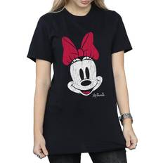 Disney Mouse Distressed Cotton Boyfriend T-Shirt Black