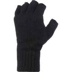Heat Holders Mens Fingerless Gloves Black