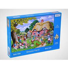 The House of Puzzles Big 500 Piece Jigsaw Gnome Farm Harrow Collection