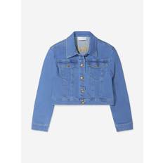 Cotton Jackets Roberto Cavalli Girls Cotton Denim Jacket Blue 14Y