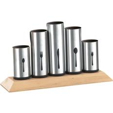 Esmeyer "Pipes Cutlery Holder with 5 Silver/Beige