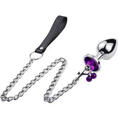 Purple Butt Plugs House Of Glass Anal Butt Plug with Detachable Lead Small, Purple