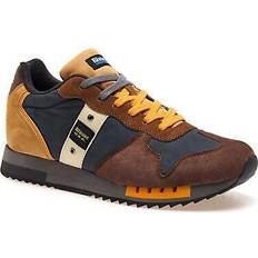 Wool Trainers Blauer USA Chic Contrast Lace-Up Sneakers - Brown