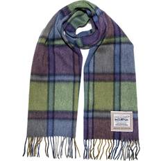 Heritage 100% Pure Wool Check Scarf Green One