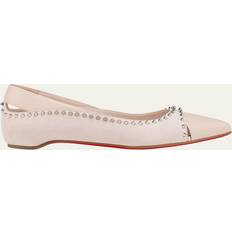 Christian Louboutin Duvettina Spikes Suede Leather Flat