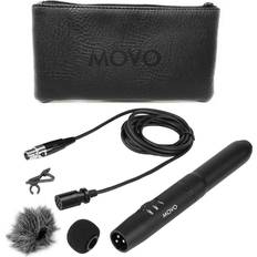 Movo Photo LV11C XLR Cardioid Condenser Lavalier Mic with Phantom Power Supply