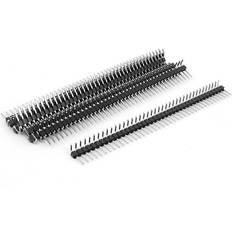 SourcingMap 10pcs Right Angle Single Row 40-pin 2.54mm Male Header for Breadboard