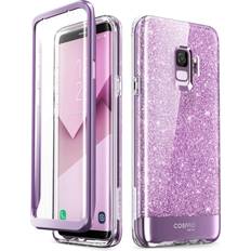 Samsung Galaxy S9 Mobile Phone Cases i-Blason Samsung Galaxy S9 Case [Scratch Resistant] [Cosmo] Full-Body Bling Glitter Sparkle Clear Bumper Case with Built-in Screen Protector