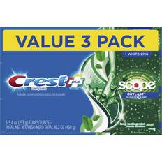 Toothbrushes, Toothpastes & Mouthwashes Crest Plus Scope Outlast Complete Whitening Toothpaste, Mint, 5.4 Ounce, 3 Count