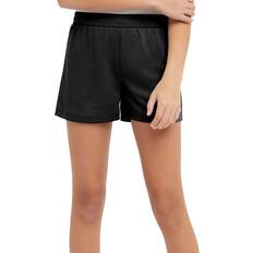 Champion Pants Champion Girls' Mesh Sport Shorts, Reflective Logo, 3.25" Black